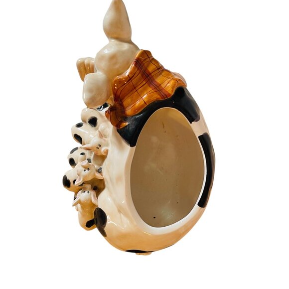Cookie Jar Pig and Piglets Farm Harvest Farm Theme 14" x 7.5" x 8.5" - Picture 7 of 9